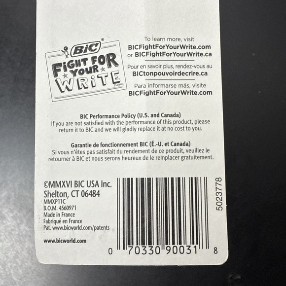 VTG BIC 4 Color Ball Pen Blue Body Medium Point #90031 NOS Blue Green Black Red - Picture 3 of 3